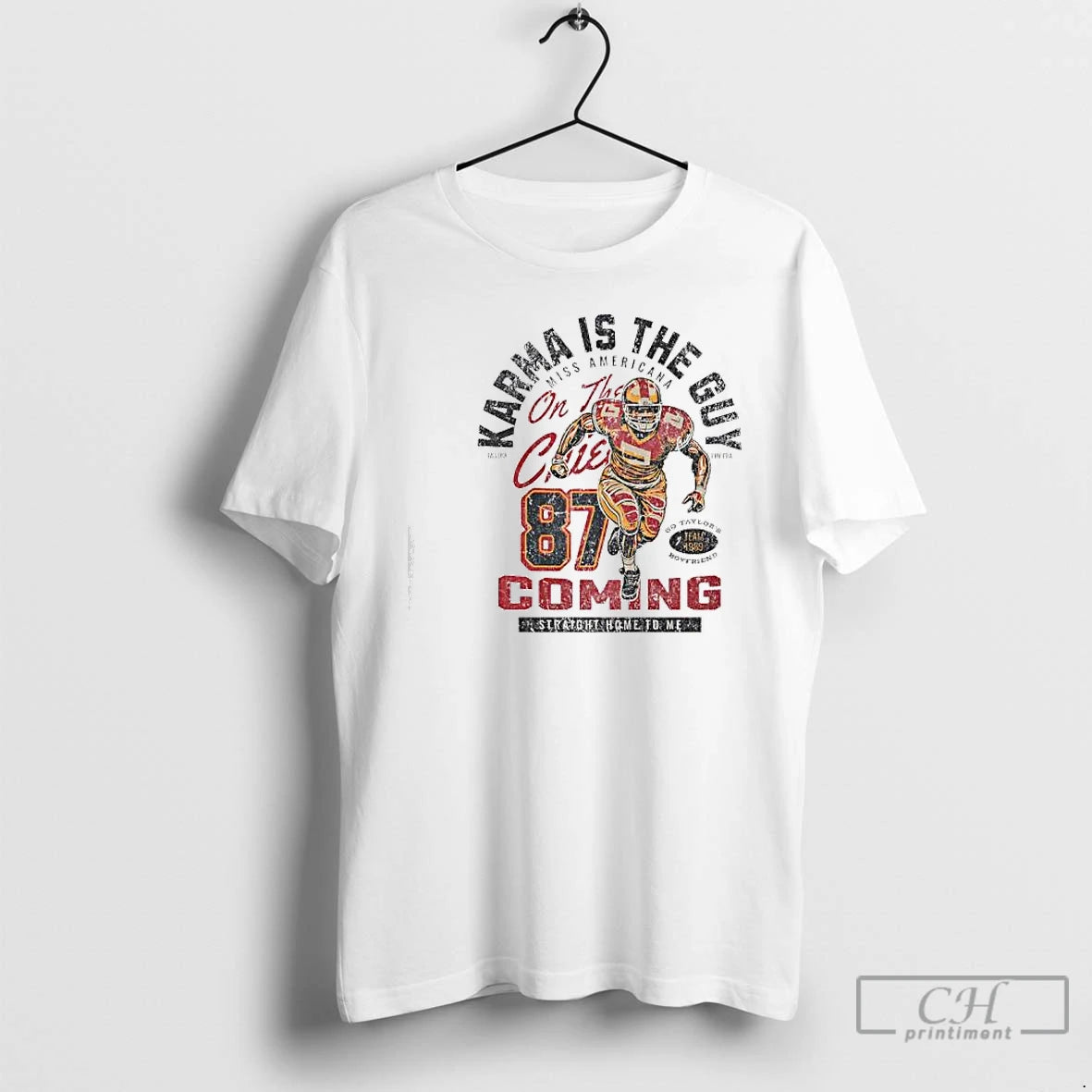 Classic Karma Is The Guy On The Guy Chiefs 87 Ready T-Shirts, Hoodie, Sweatshirt | InkThreadWorks.com