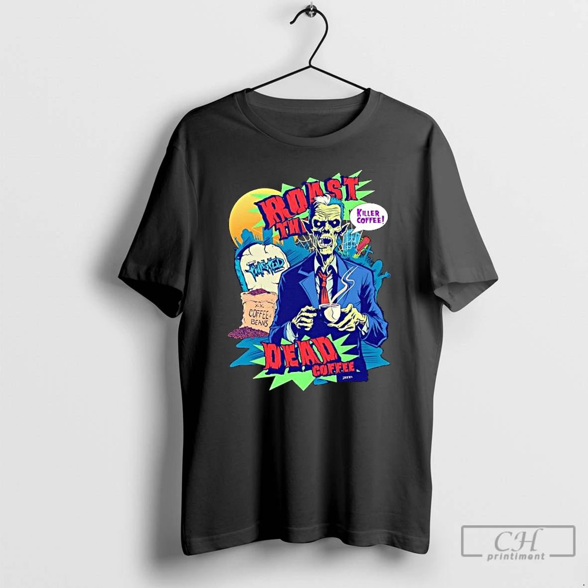 Classic Killer Coffee Roast The Dead Rise Coffee Shop T-Shirts, Hoodie, Sweatshirt | InkThreadWorks.com