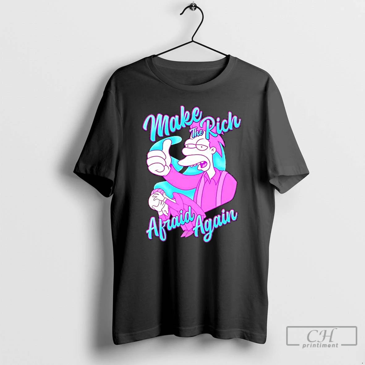 Classic Lenny Leonard The Simpsons Make The Rich Afraid Again T-Shirts, Hoodie, Sweatshirt | InkThreadWorks.com