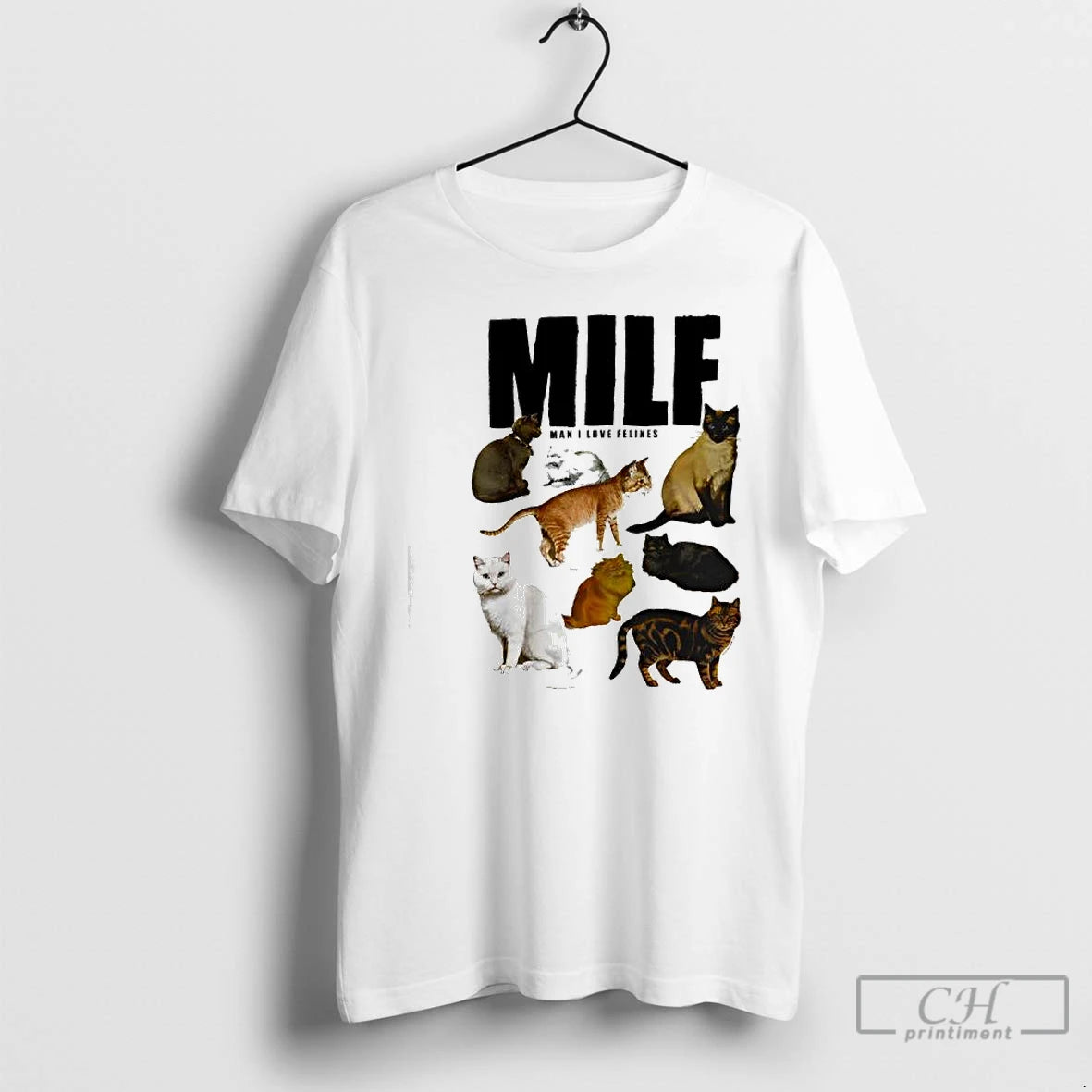 Classic Milf Man I Love Felines Cat T-Shirts, Hoodie, Sweatshirt | InkThreadWorks.com