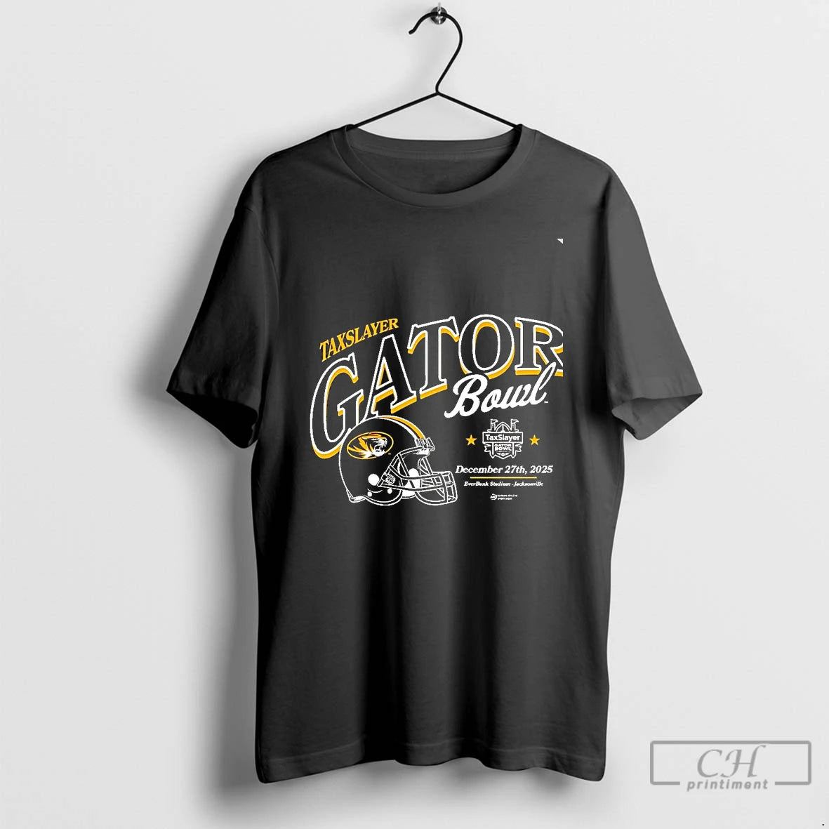 Classic Missouri Tigers 2025 Taxslayer Gator Bowl Helmet Chriast T-Shirts, Hoodie, Sweatshirt | InkThreadWorks.com