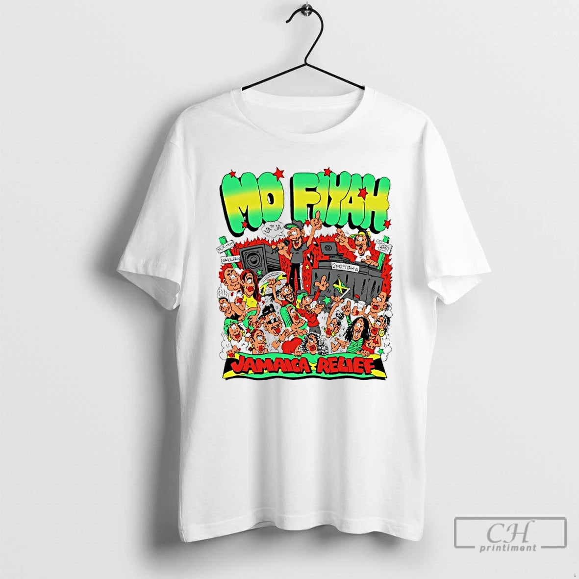 Classic Mo Fiyah Support Jamaica Relief Caricature T-Shirts, Hoodie, Sweatshirt