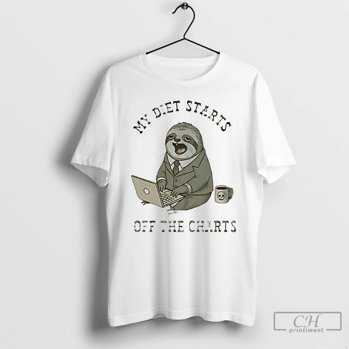 Classic My Diet Starts Off The Charts Sloth T-Shirts, Hoodie, Sweatshirt | InkThreadWorks.com