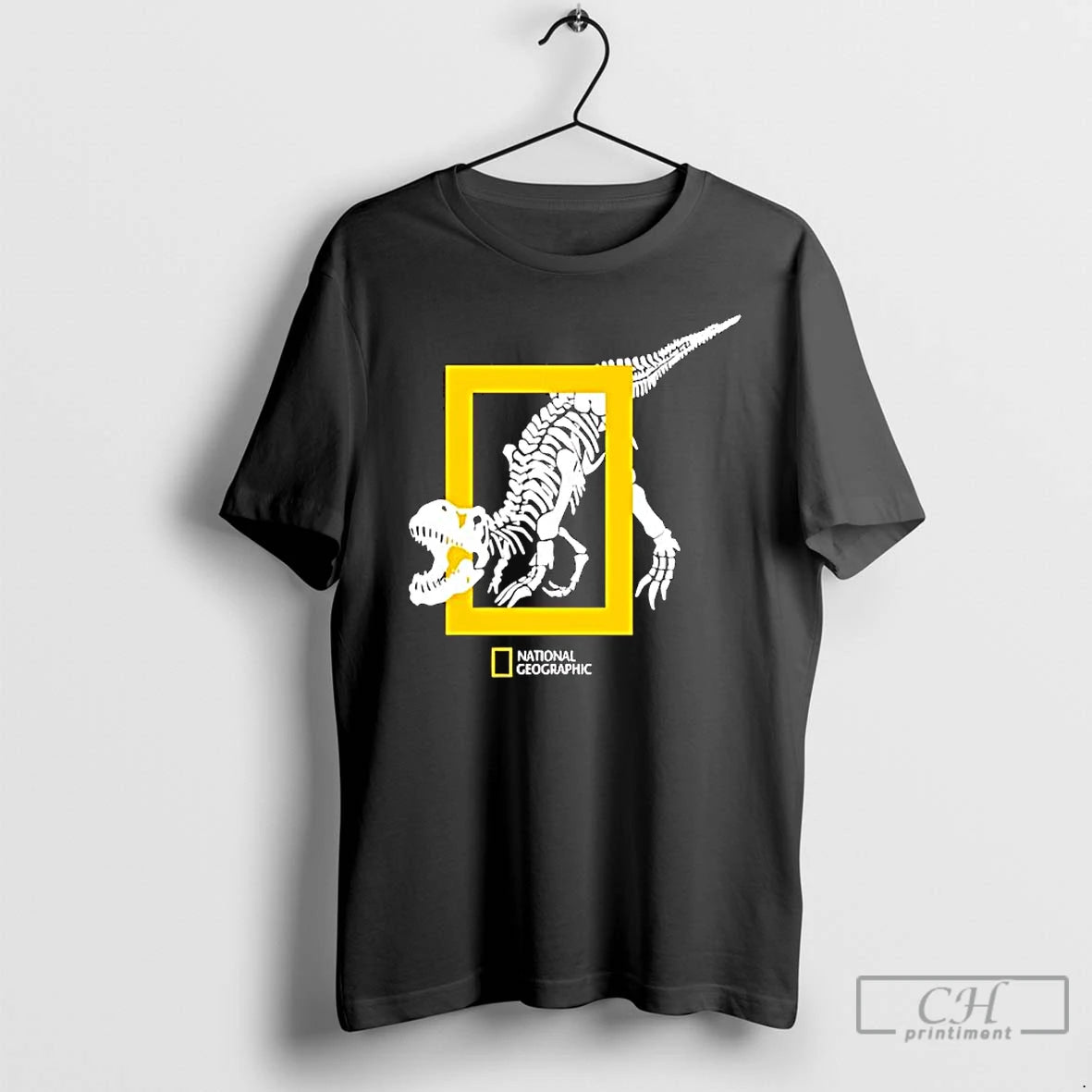 Classic National Geographic Dinosaur Skeleton Graphic T-Shirts, Hoodie, Sweatshirt | InkThreadWorks.com