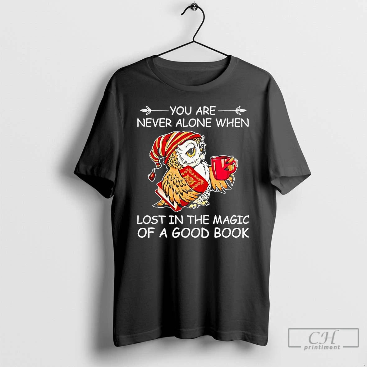 Classic Owl Are Never Alone When Lost In The Magic Of A Good Book T-Shirts, Hoodie, Sweatshirt | InkThreadWorks.com