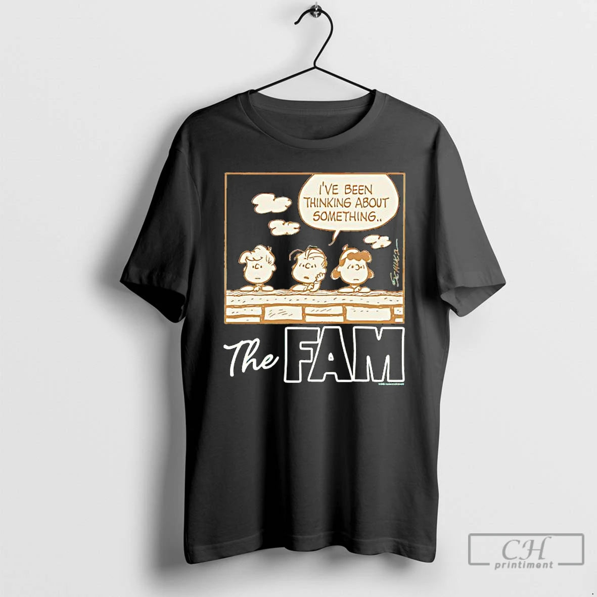 Classic Peanuts The Fam Ive Been Thinking About Something T-Shirts, Hoodie, Sweatshirt | InkThreadWorks.com