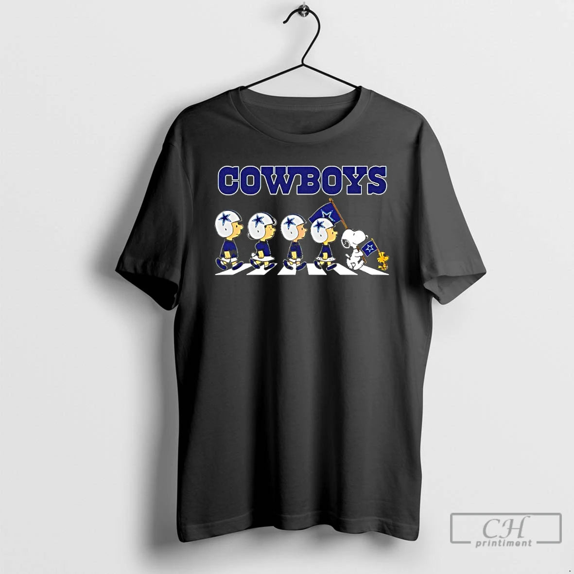 Classic Peanuts X Dallas Cowboys Football Flag Walking T-Shirts, Hoodie, Sweatshirt | InkThreadWorks.com
