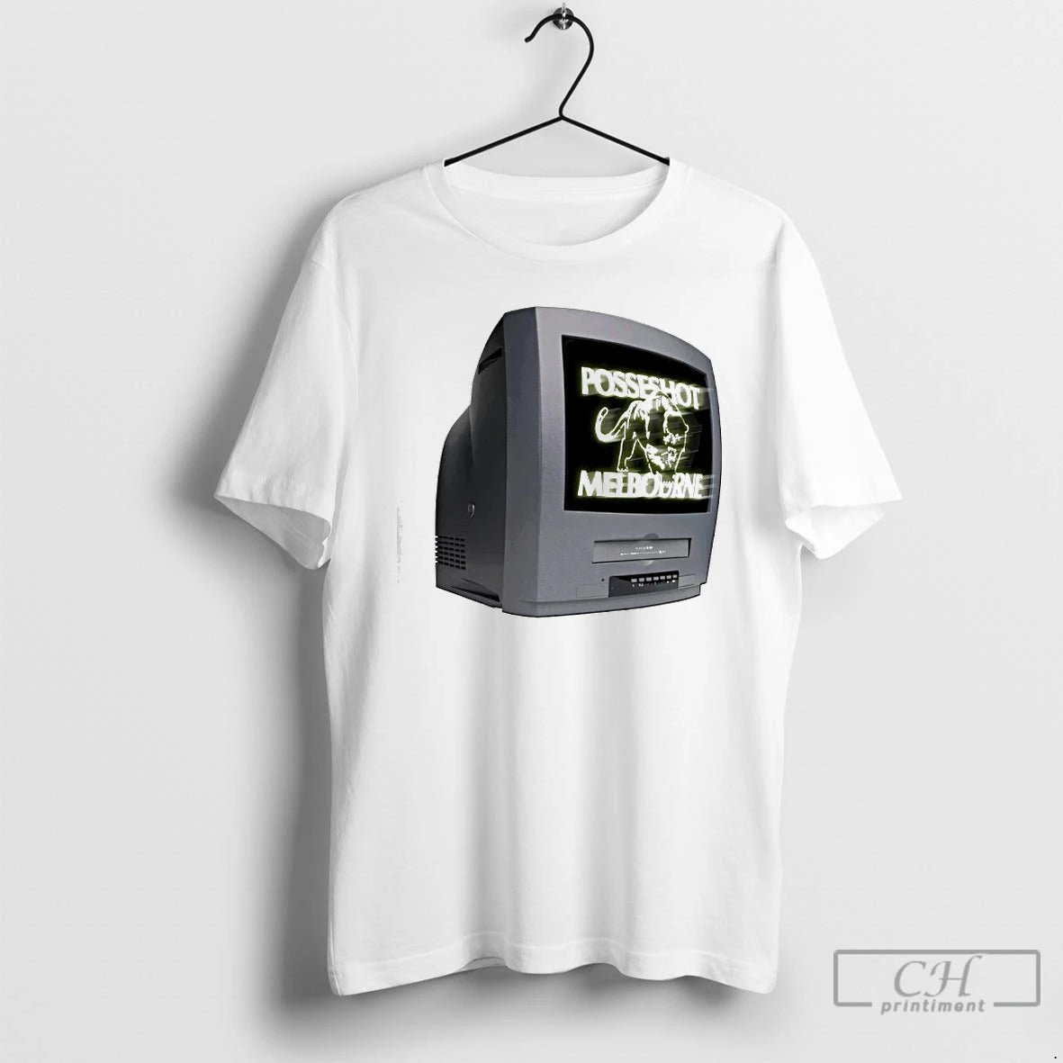 Classic Posseshot Melbourne Tv Glow Front Print T-Shirts, Hoodie, Sweatshirt | InkThreadWorks.com
