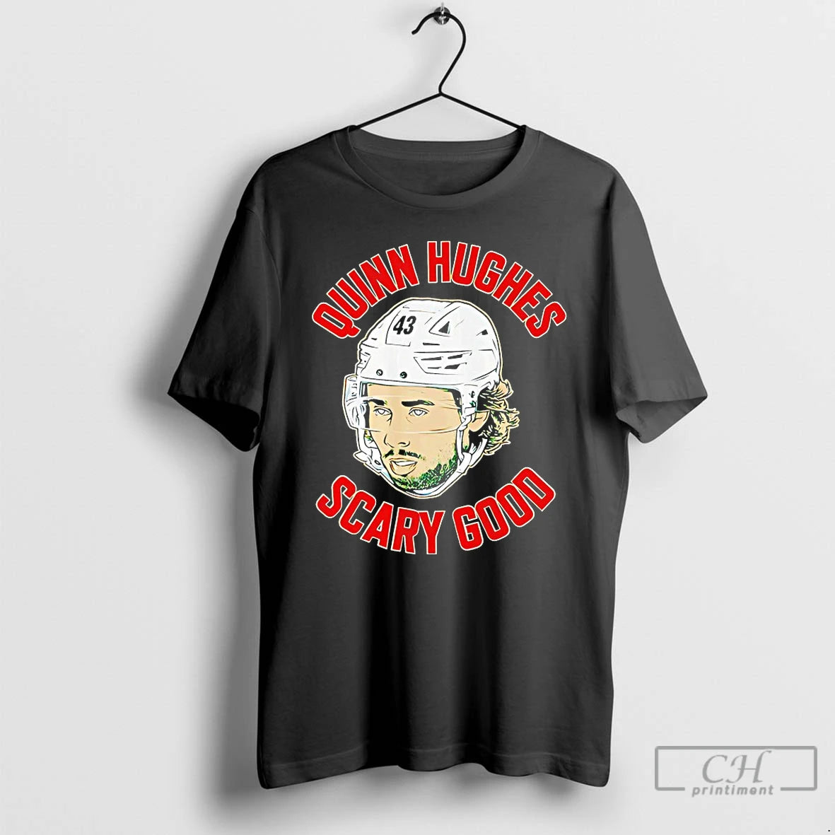 Classic Quinn Hughes Minnesota Wild Scary Good Ghost Eyes