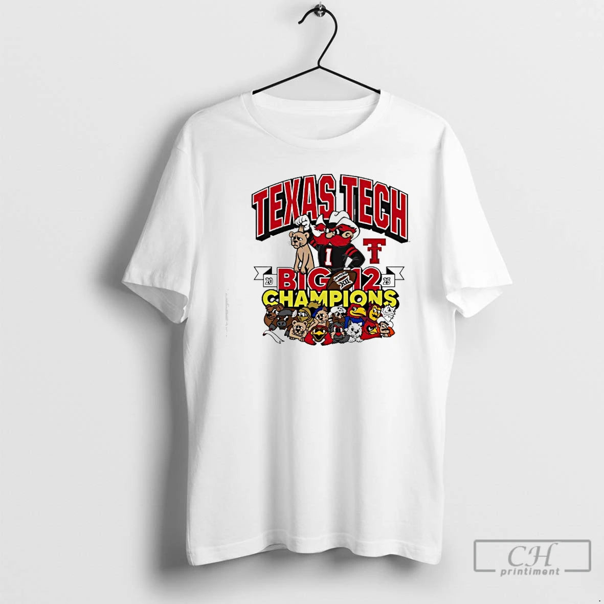 Classic Texas Tech Red Raiders Big 12 Football Champs Mascots Winner T-Shirts, Hoodie, Sweatshirt | InkThreadWorks.com