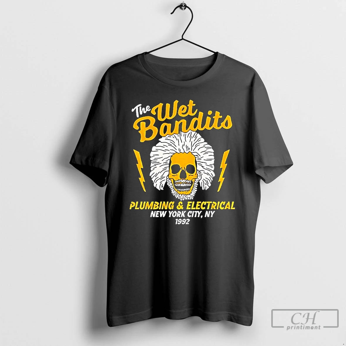 Classic The Wet Bandits Skull Plumbing Electrical New York City Ny 1992 T Shirts Sweater Hoodie, Sweatshirt