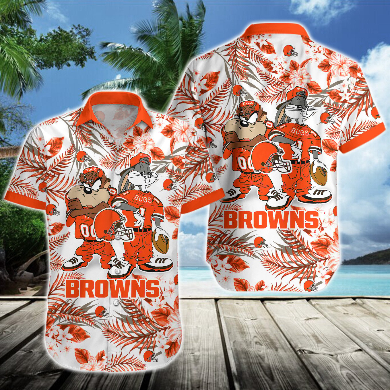 Cleveland Browns Hawaiian Shirt Cartoon Design 166978