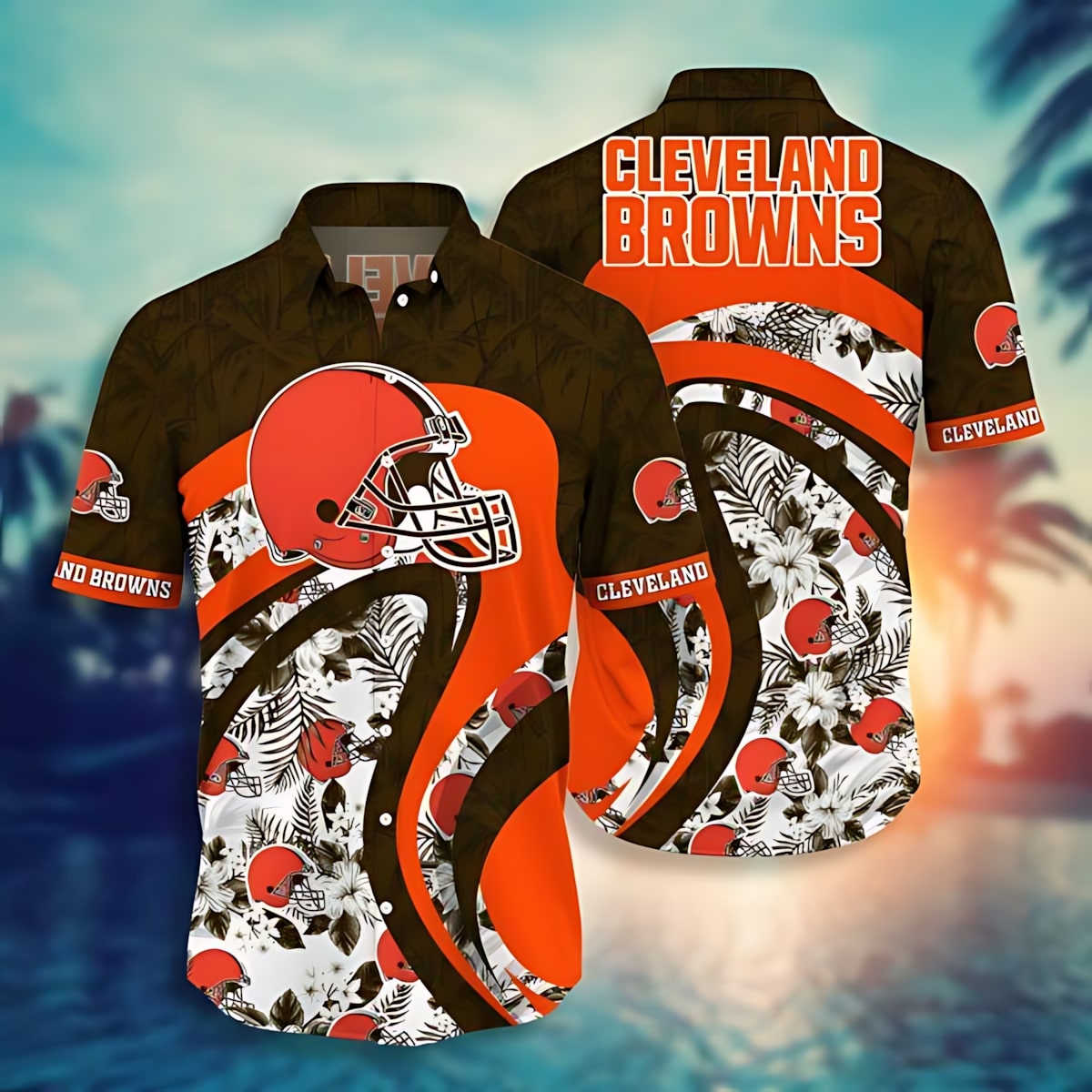 Cleveland Browns Hawaiian Shirt Floral Flow Design 897806
