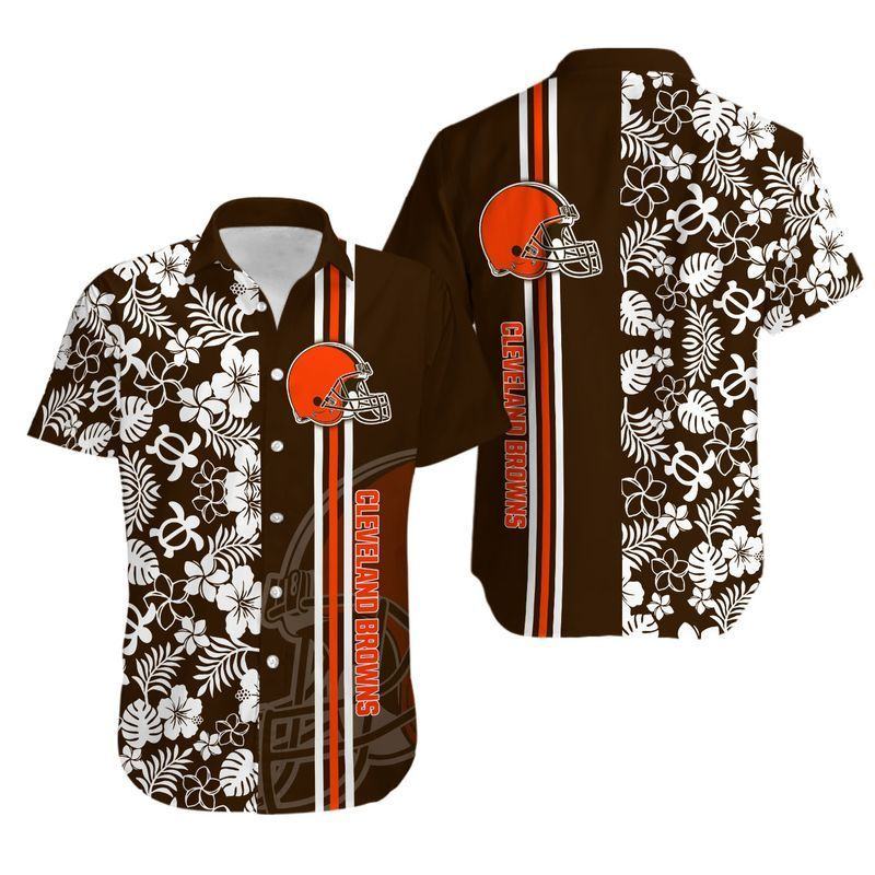 Cleveland Browns Floral Hawaiian Shirt Touchdown Design 281634