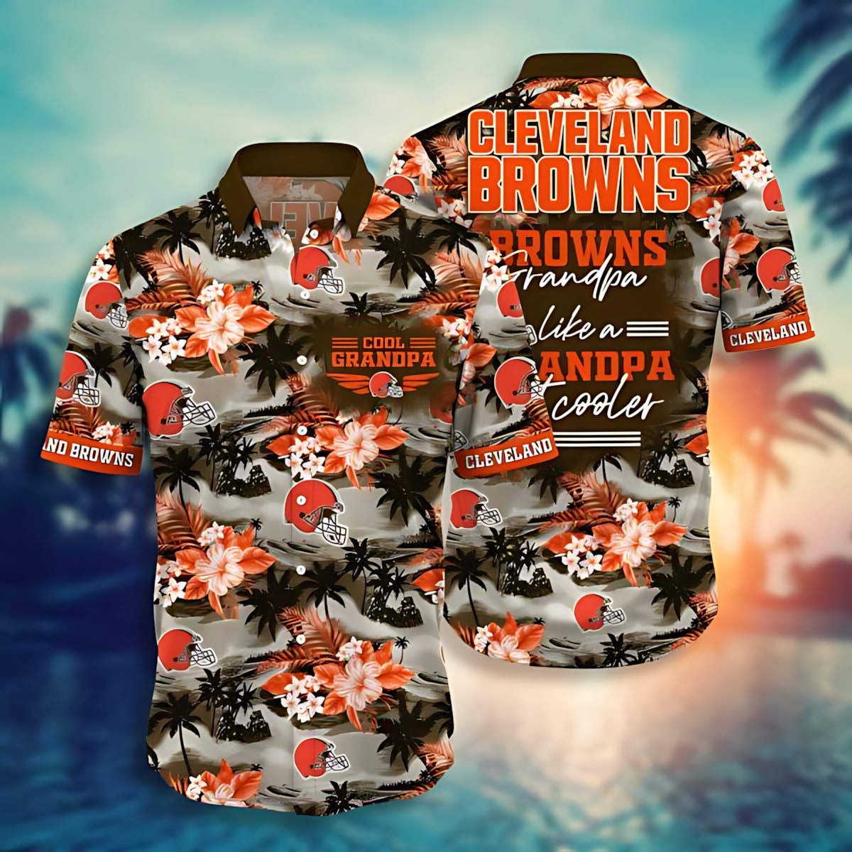 Cleveland Browns Hawaiian Shirt for Grandpa Paradise 885531