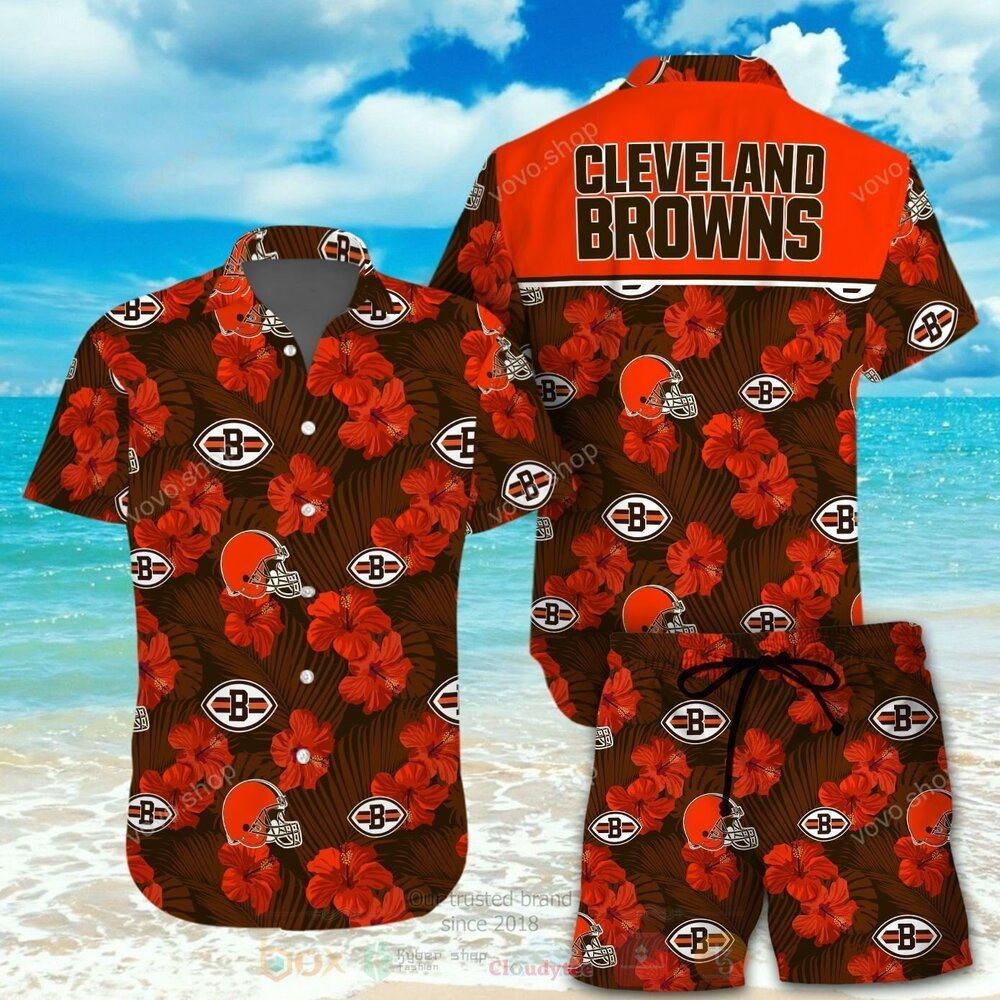 Cleveland Browns Hawaiian Shirt Hibiscus Pride 663113