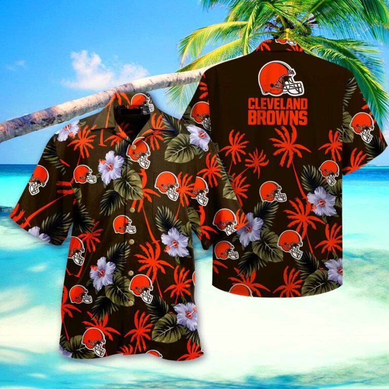 Cleveland Browns Hawaiian Shirt Tropical Breeze Design 863723