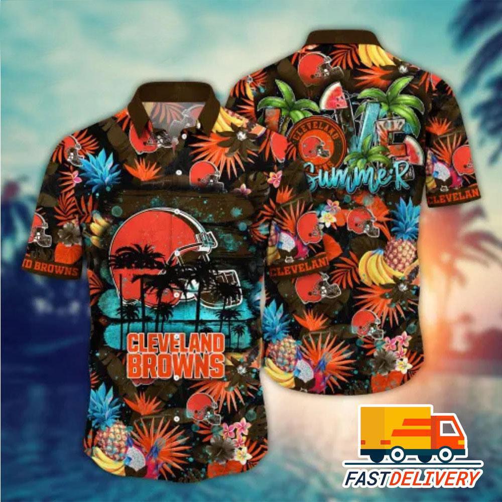 Cleveland Browns Hawaiian Shirt Tropical Vibes 561357