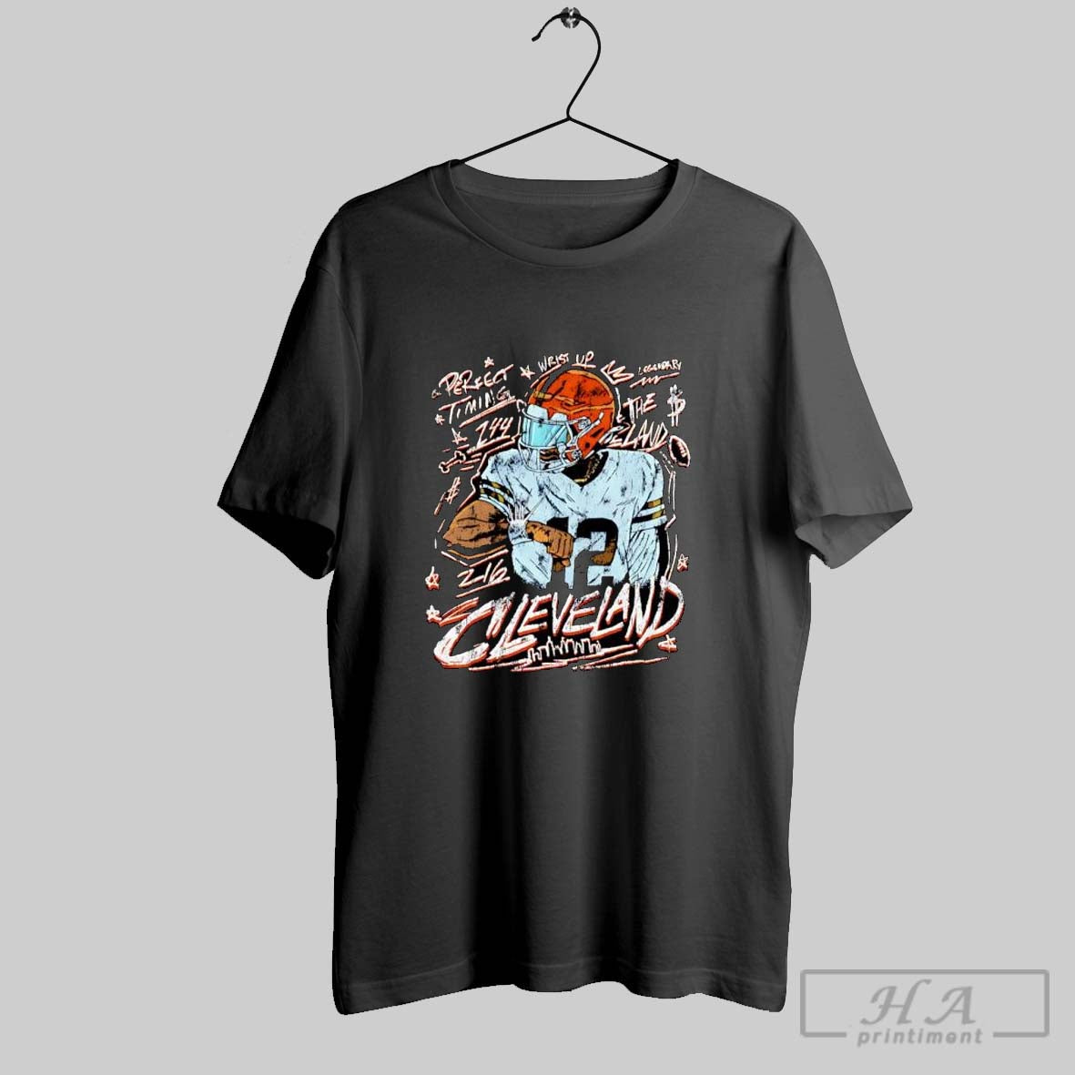 Cleveland Football Perfect Timing The Land Retro Shirt Hoodie Sweater Longsleeve And V Neck