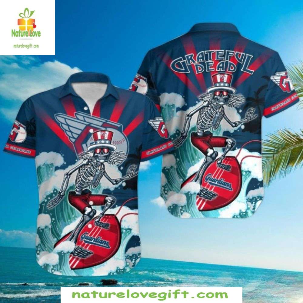 Cleveland Guardians Grateful Dead Hawaiian Shirt MLB Baseball Apparel