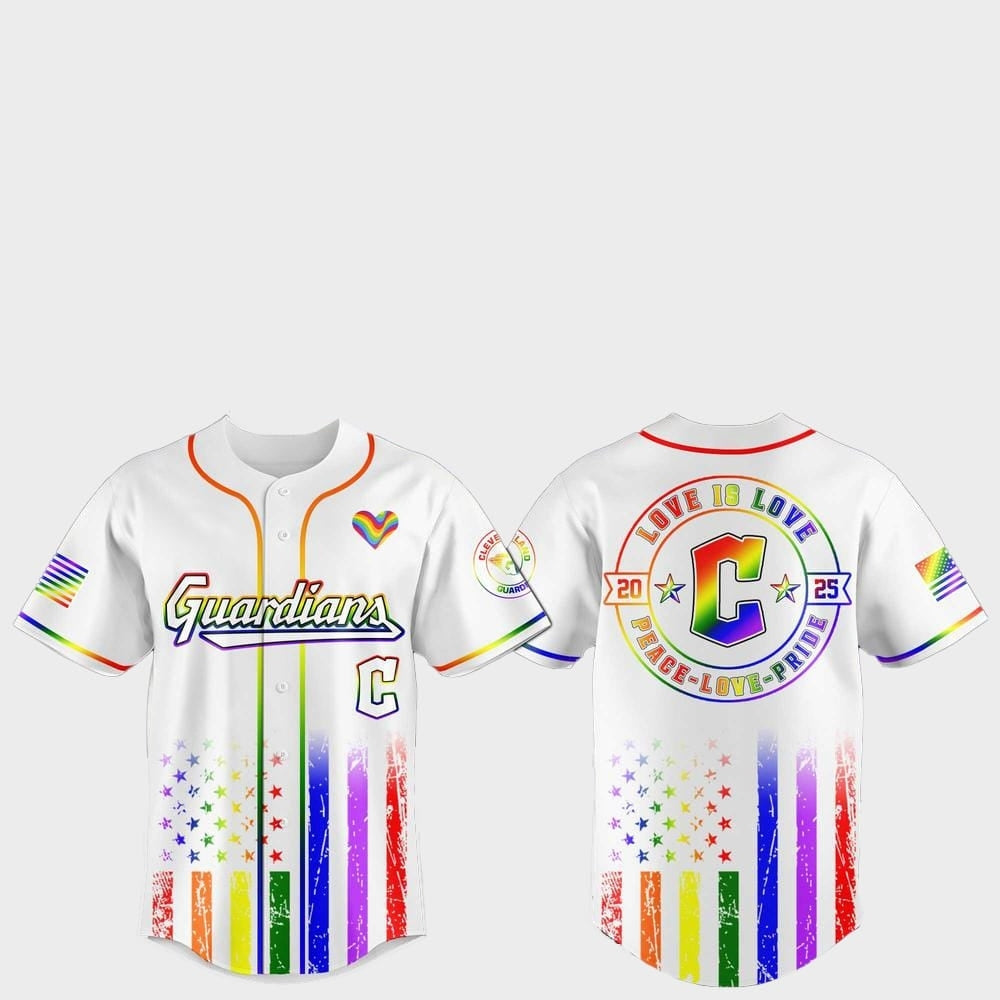 Cleveland Guardians Pride Month Love Is Love 2025 Jersey - Grishko.com