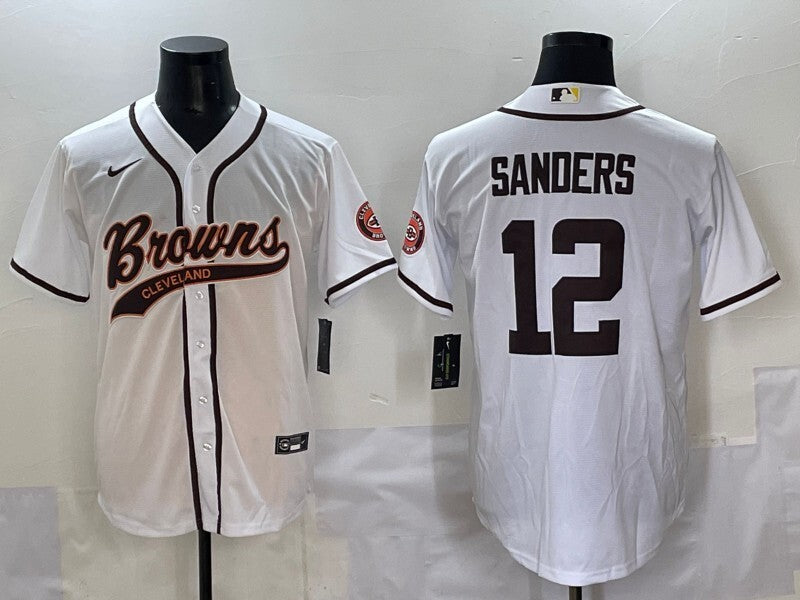 Cleveland Browns #12 Shedeur Sanders Collaboration Style 1