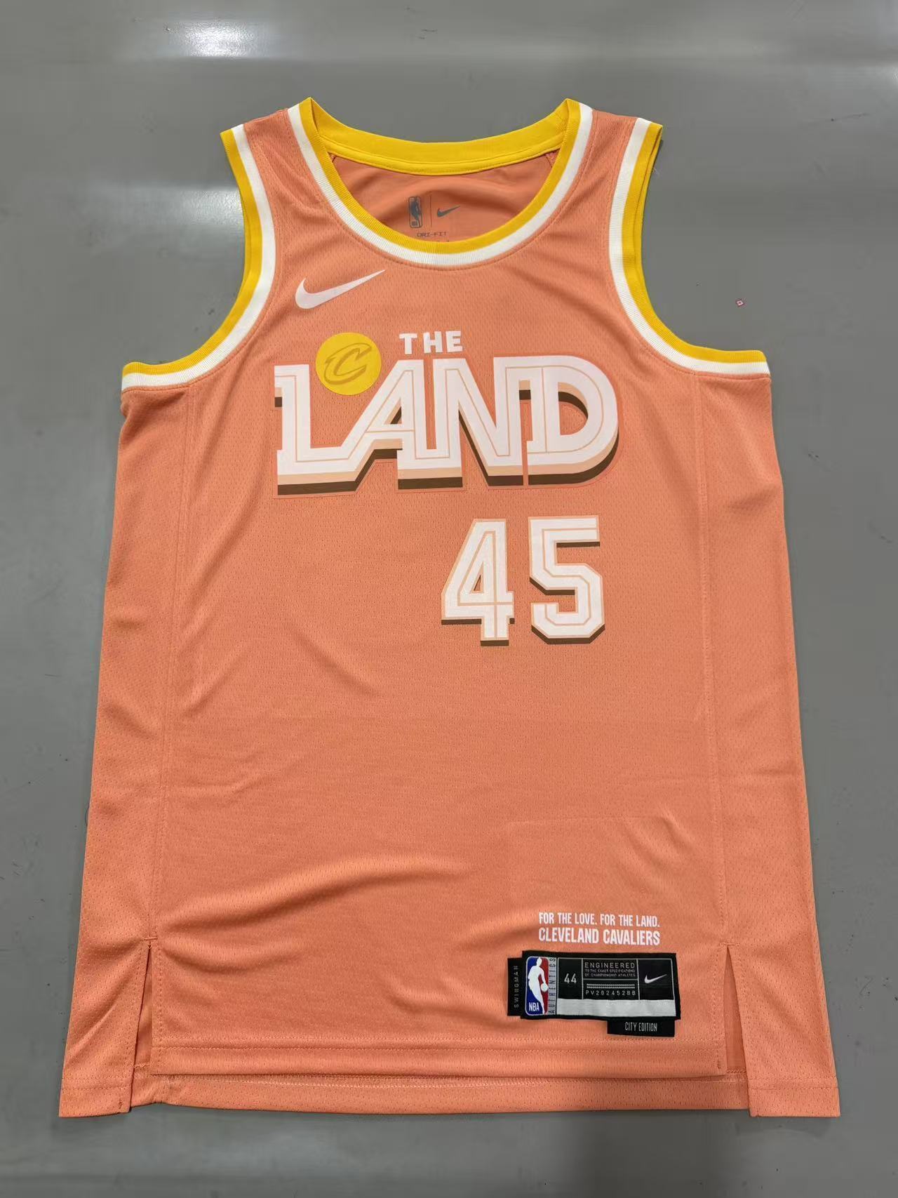 Cleveland Cavaliers #45 Donovan Mitchell 26 Season Cavaliers Team City Style 2