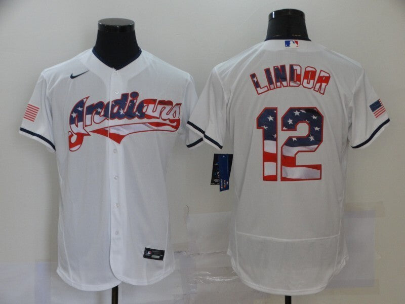 Cleveland Guardians #12 Francisco Lindor Elite Adult