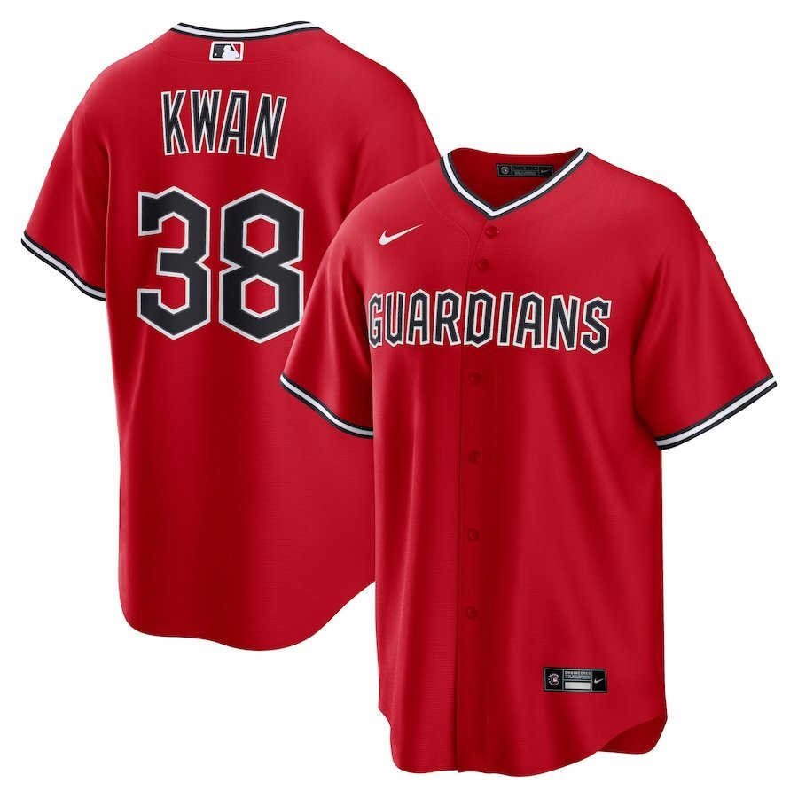 Cleveland Guardians #38 Steven Kwan Alternate Replica 2.0 Player Jersey - Red