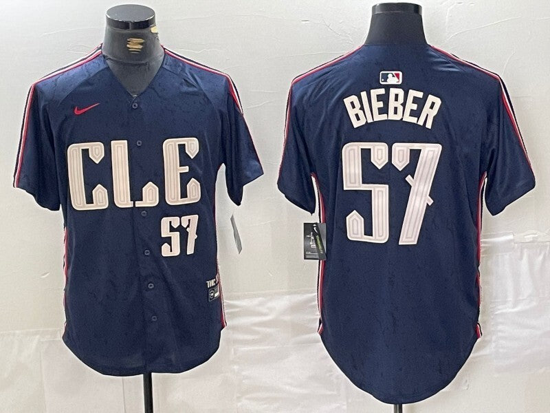 Cleveland Guardians #57 Shane Bieber Indians City Style 7