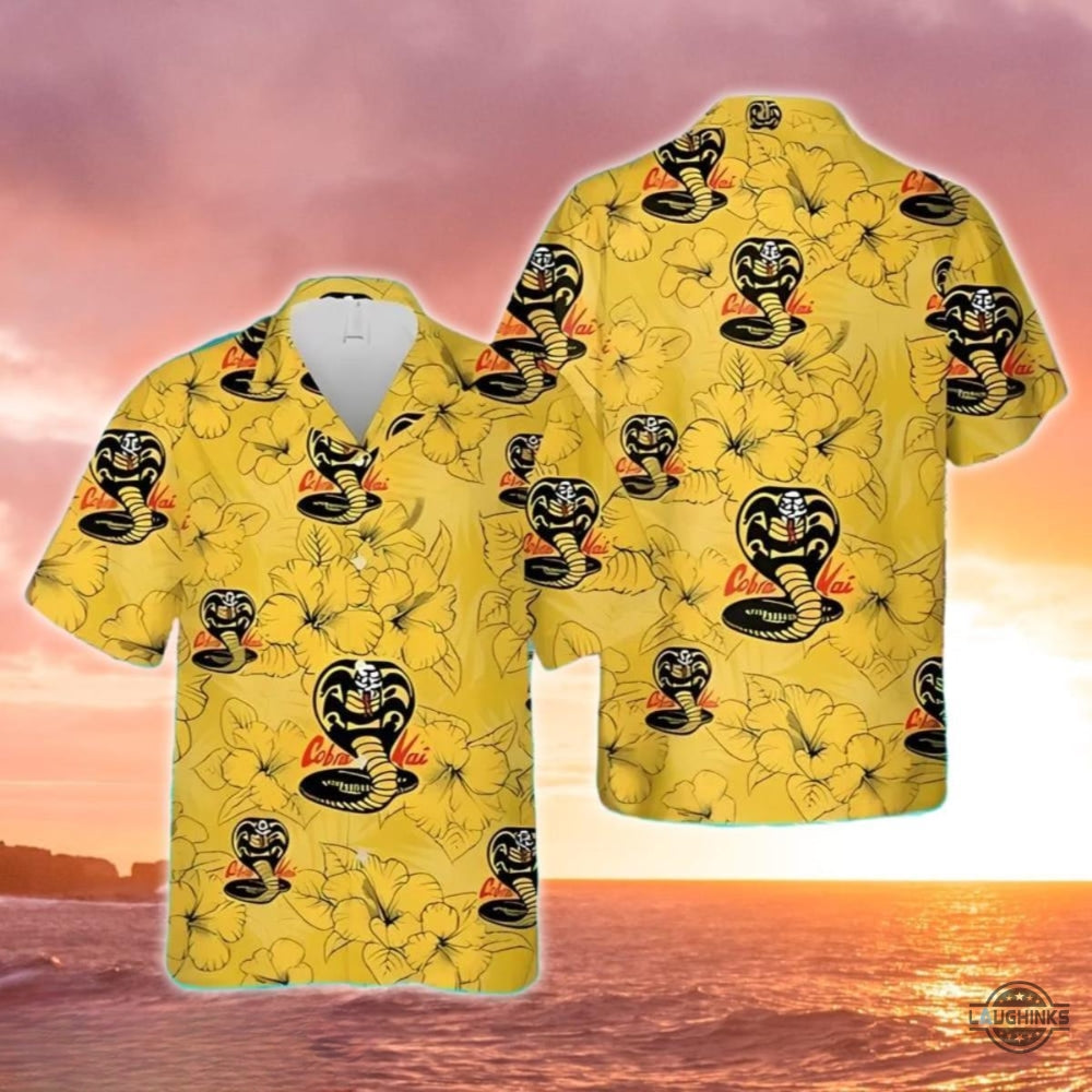 Cobra Kai Shirt Cobra Kai Hawaiian Shirt And Shorts Best Unique Summer Aloha Beach New Season Movie Shirts Gift For Karate Teachers Strike Hard No Mercy