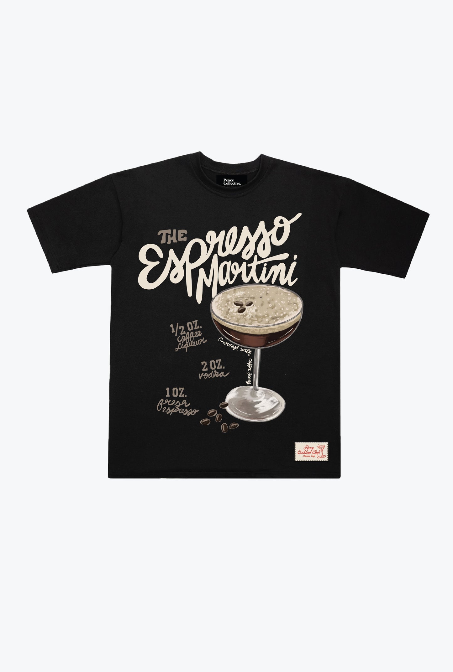 Espresso Martini Club Heavyweight T-Shirt - Black