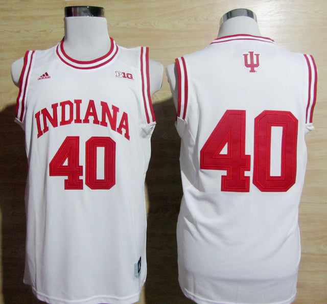 Cody Zeller #40 White With BIG 10 Logo