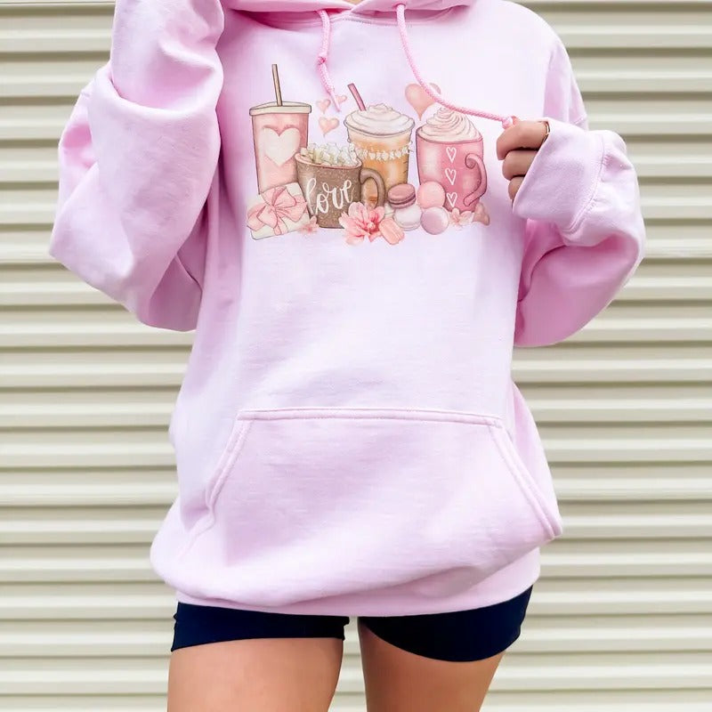 Coffee Valentine Graphic Hoodie