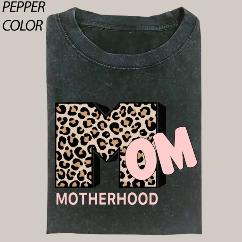 Comfort Colors Leopard Mother Hood T-shirt, Mama Tee, Strong Woman Shirt, Mothers Day Gift Top Womenswear Hoodie, Sweatshirt