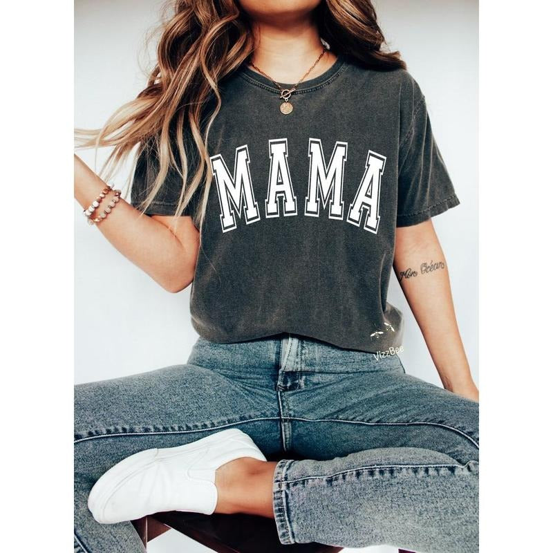 Comfort Colors Mama T-shirt, Retro Boho Mama Shirt, Gift for Mom, Baby Shower Gift, Mom Shirt Hoodie, Sweatshirt