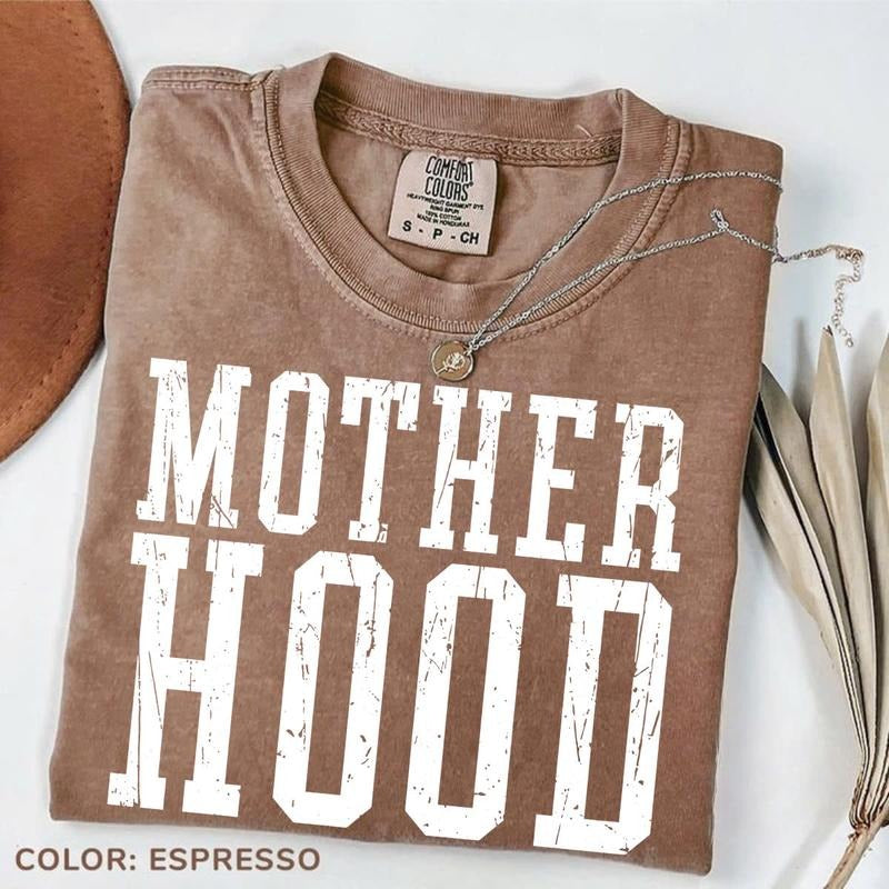Comfort Colors Mother Hood Shirt, Trendy Mama Shirt, Mom Life Tee, Oversized Graphic Mom, Motherhood Shirt, Cool Mom Club Women