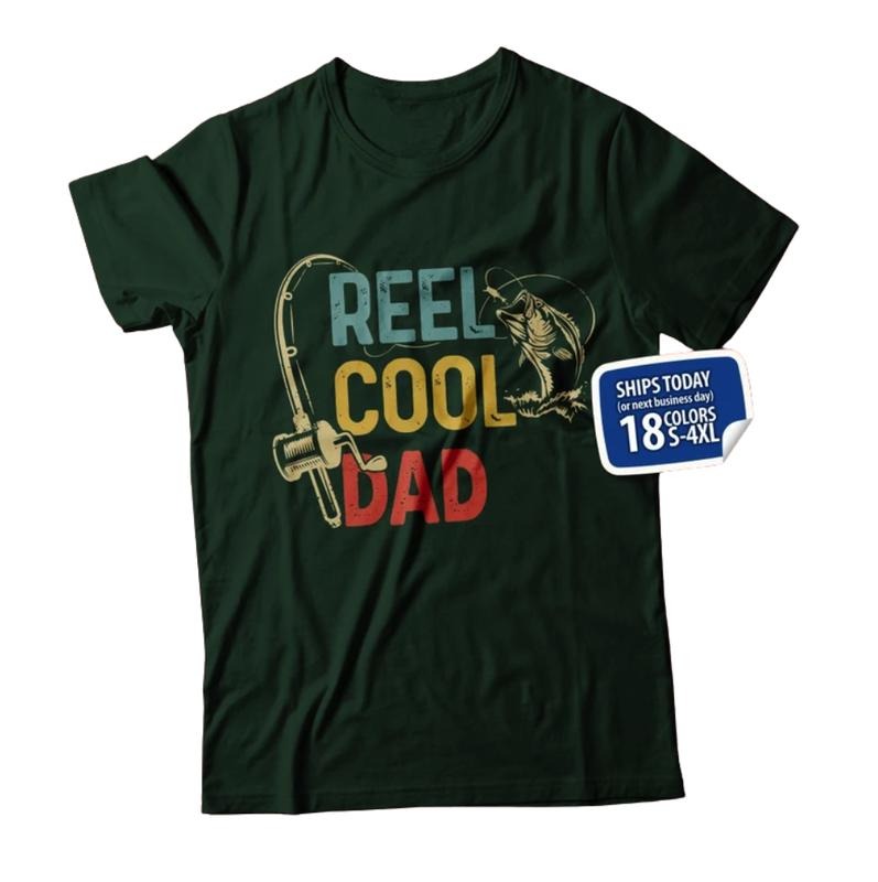 Comfort Colors Reel Cool Dad Shirt, Daddy's Fishing Buddy T-Shirt, Dad Fisherman, Gift