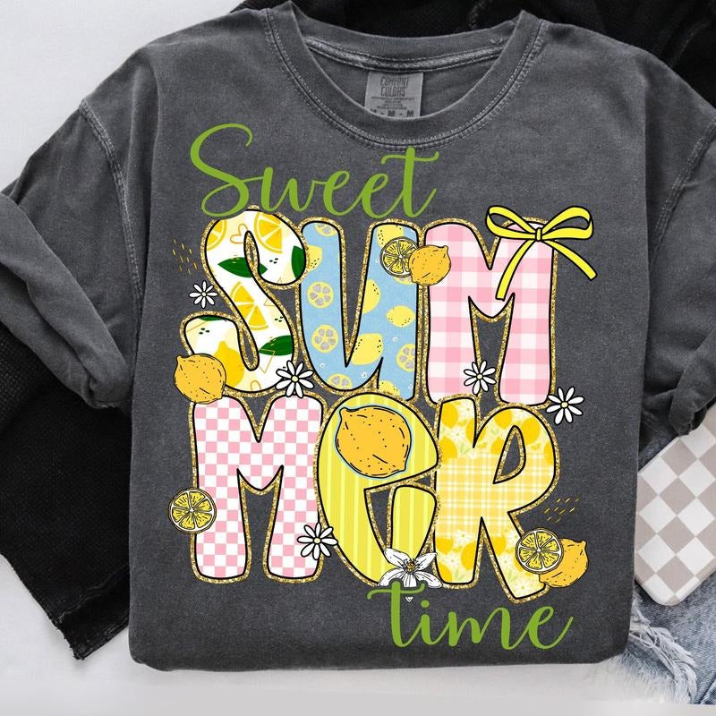 Comfort Colors Sweet Summer Time T-Shirt, Trendy Summer Vibes T-Shirt, Lemon Summer Shirt, When Life Gives You Lemons...