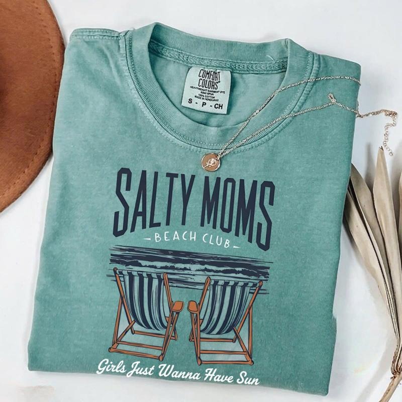Comfort Colors The Beach Club T-Shirt, Trendy Summer Aesthetic Tee, Retro Beach Girl, Funny Sarcastic Mom TShirt, Mother's Day Gift
