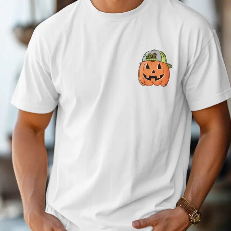 Comfort Colors unisex Pumpkin Head pocket - Short Sleeve Graphic T-Shirt