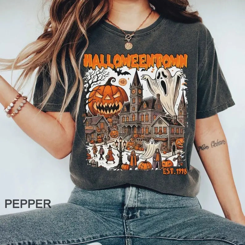 Comfort Colors, Halloweentown t shirt, Halloweentown University t-shirt, Gifts for Halloween, Halloweentown 1998 Tee,...