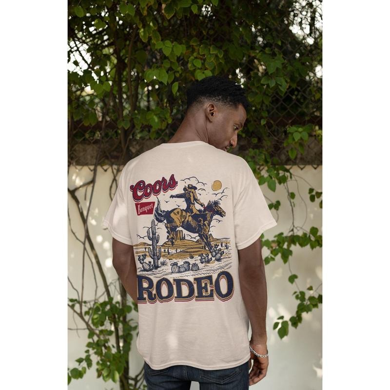 Coors Rodeo 90s Cowboy T-Shirt, Vintage 2000s Graphic Western Shirt Best Pricestyle{n002}2