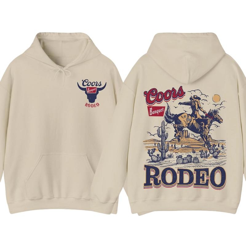 Coors Western Cowboy Shirt, Vintage 90s Graphic Western Hoodie