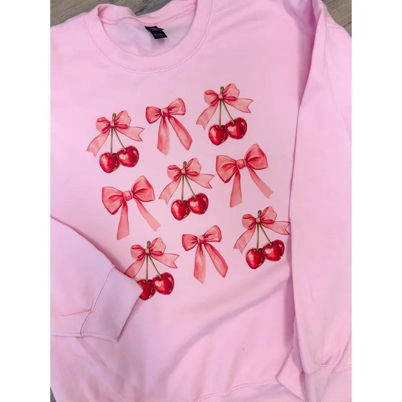 Coquette Cherries Graphic Top T-Shirts, Hoodie, Sweatshirt | InkThreadWorks.com