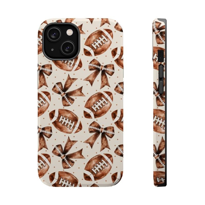 Coquette Football Phone Case Mag Safe Compatible Magnetic Tough Cases T-Shirts, Hoodie, Sweatshirt | InkThreadWorks.com