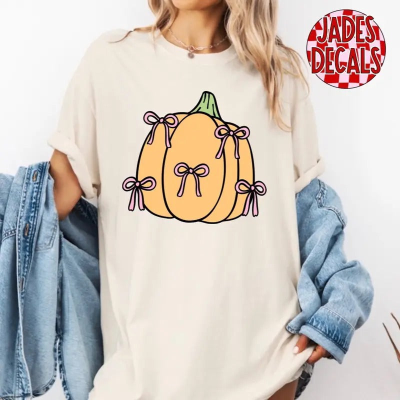 Coquette Pumpkin Tee - Comfort Colors Hoodie, Sweatshirt | InkThreadWorks.com
