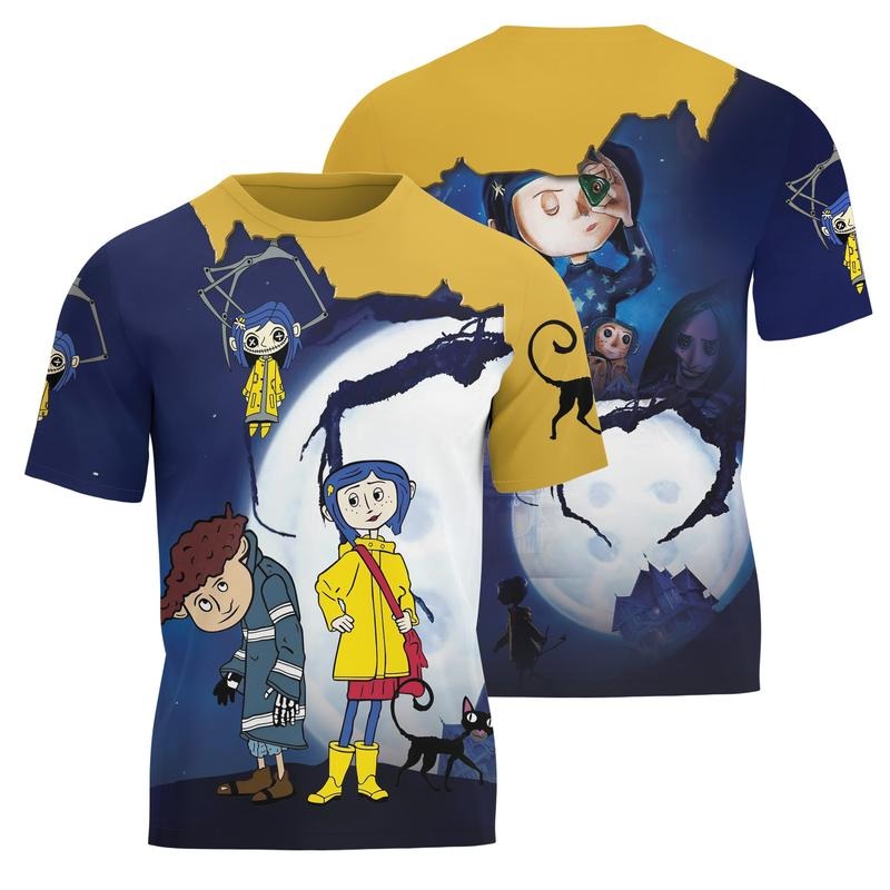 Coraline Halloween Movie T-shirt 3D