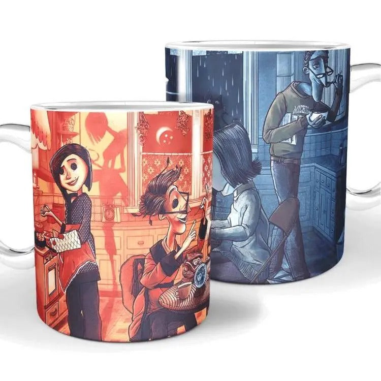 Coraline Mug, Coraline Movie Mug,Tim Burtons Coraline Mug, Coraline Mother And Father Gift