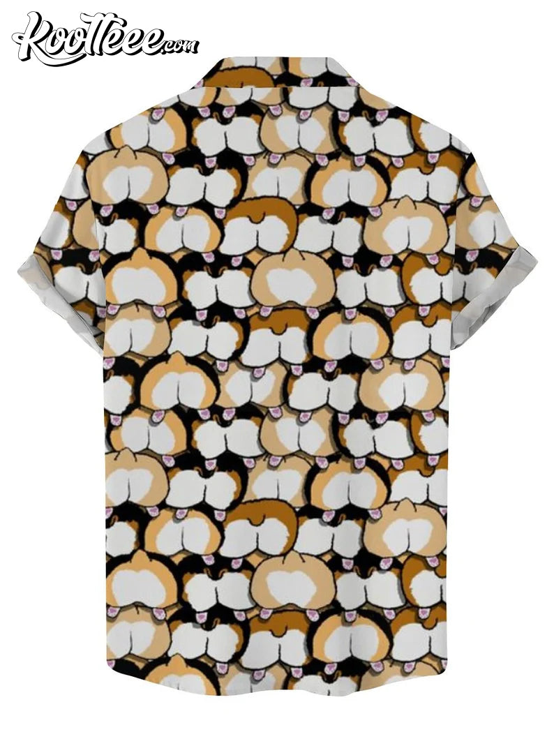 Corgi Butt Cute Hawaiian Shirt